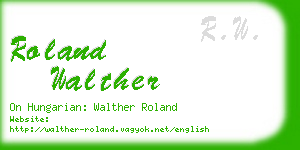 roland walther business card